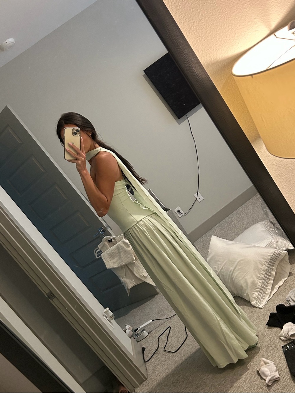 Babyboo Mint Green Strapless Maxi Dress - Picture 4 of 4